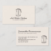 Water Keuken Thee Bowler Visitekaartje (Voorkant / Achterkant)