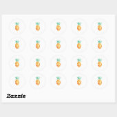 Water- Kleur ananas Ronde Sticker (Vel)