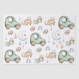 Water Kleur Baby Dingenontwerp Tissuepapier