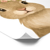 Water kleur baby konijnenkwekerij poster (Hoek)