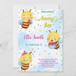 Water Kleur Bij Verjaardagsuitnodiging Kaart