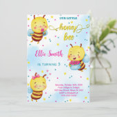 Water Kleur Bij Verjaardagsuitnodiging Kaart (Staand voorkant)