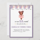 Water Kleur Bloemen Ballerina Danser Verjaardag Kaart (Voorkant)