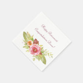 Water Kleur Bloemen Boeket Papier servetten (Hoek)