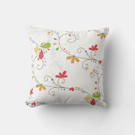 Water Kleur Bloemen Patroon Aangepaste Achtergrond Kussen