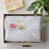 Water Kleur Bloemen Patroon Aangepaste Achtergrond Tissuepapier (Geschenk)