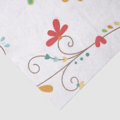 Water Kleur Bloemen Patroon Aangepaste Achtergrond Tissuepapier (Detail)
