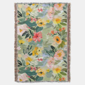 Water kleur bloemenprint all-season gooi deken (Voorkant Verticaal)