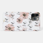 Water Kleur Blozende Roze Bloemen Kunst Monogram Case-Mate iPhone Case (Achterkant (horizontaal))