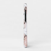 Water Kleur Blozende Roze Bloemen Kunst Monogram Case-Mate iPhone Case (Achterkant/links)