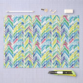 Water Kleur Chevron Patroon Ontwerp met Bold Brush Tissuepapier (Craft)