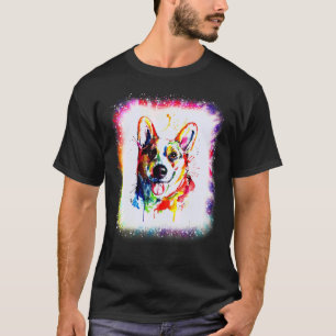 Water Kleur Corgi Hond Liever Jongen Meisje Tie Dy T-shirt