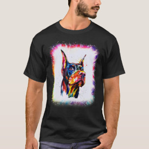 Water Kleur Dobermann Hond Liever Jongen Meisje Ti T-shirt
