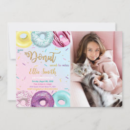 Water kleur donut foto uitnodiging