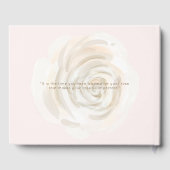 Water Kleur Elegant White Roses Guest Book Gastenboek (Achterkant)