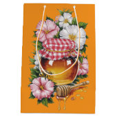  Water kleur Honey Jar Flowers nostalgie Medium Cadeauzakje (Achterkant)