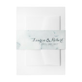 Water Kleur Kaart Trouwuitnodiging Belly Band Uitnodigingen Wikkel (Voorkant Voorbeeld)