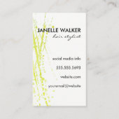 Water Kleur Levendig Groen Expressief Visitekaartje (Voorkant)