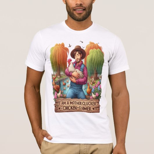 Water Kleur Moeder Kloper Kip Boer T-shirt (Voorkant)