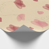 Water kleur papaver bloem cadeaupapier (Hoek)