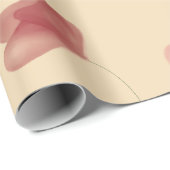 Water kleur papaver bloem cadeaupapier (Rol Hoek)