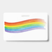 Water Kleur Regenboog Badge (Achterkant)