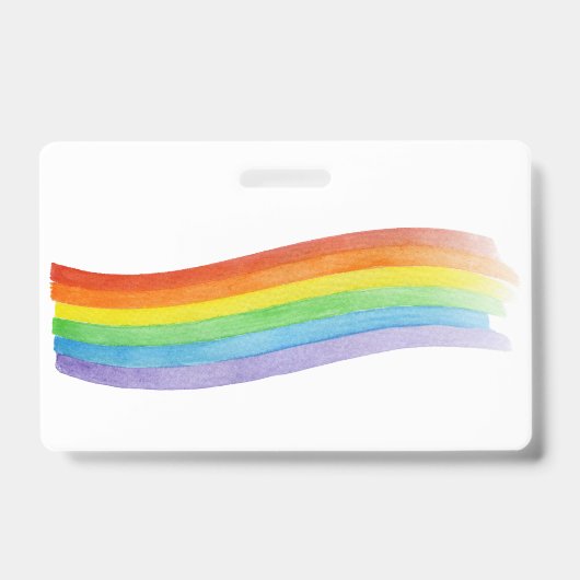 Water Kleur Regenboog Badge (Voorzijde)