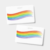 Water Kleur Regenboog Badge (Voor- en achterkant)
