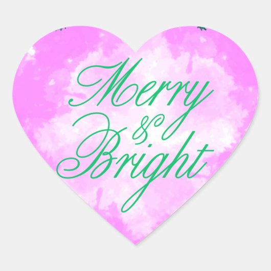 water Kleur thema vrolijk en heldere vakantie Hart Sticker (Voorkant)