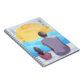 Water kleur Zee uitzicht voor papa Notitieboek (Rechterzijde)