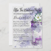 Water Kleurenlantaarn Na de Trouwfeest Kaart (Voorkant)