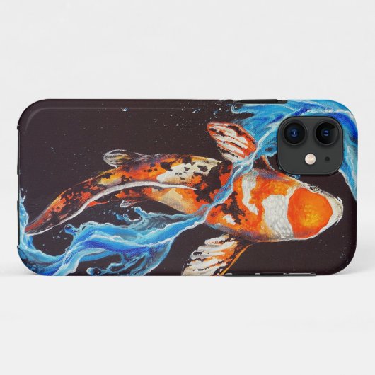 Water Koi Case-Mate iPhone Case (Achterkant (horizontaal))