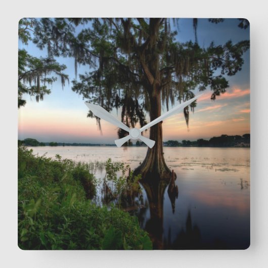 Water | Kraft Azalea Park Maitland Florida Vierkante Klok (Voorkant)