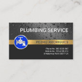 Water laat gouden kraanlaag vallen visitekaartje (Voorkant)