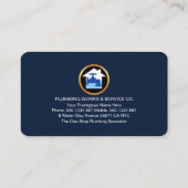 Water laat gouden leidingen vallen visitekaartje (Achterkant)