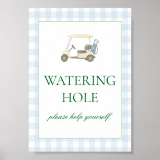 Water Label Golf Theme Poster