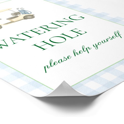 Water Label Golf Theme Poster (Hoek)