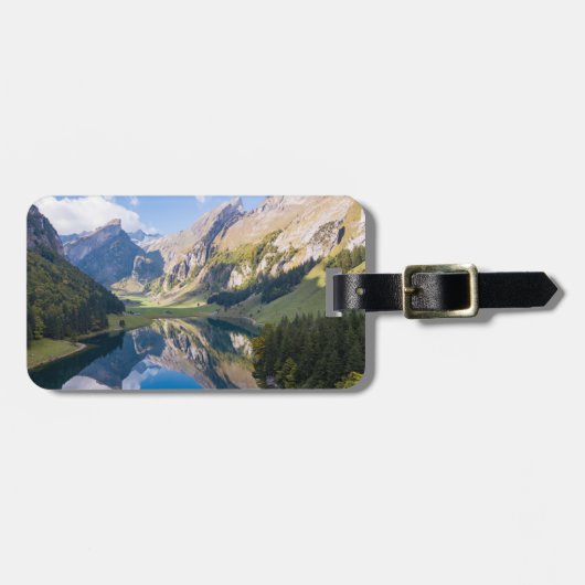 Water | Lake Alpsee Switzerland Bagagelabel (Voorkant horizontaal)