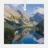 Water | Lake Alpsee Switzerland Glas Ornament (Achterkant)