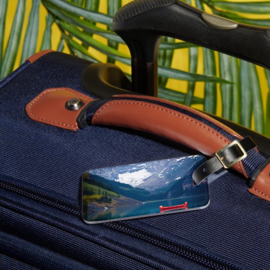 Water Lake Louise Canadian Rocky Mountains Bagagelabel (Voorkant Insitu 3)