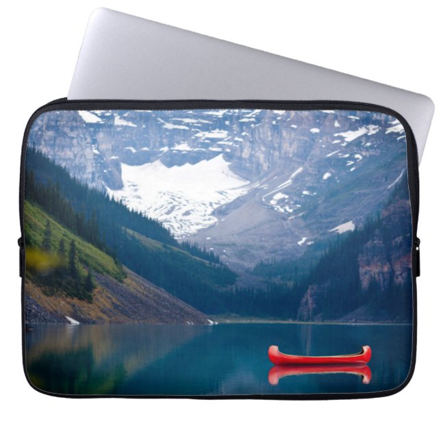 Water Lake Louise Canadian Rocky Mountains Laptop Sleeve (Voorkant)