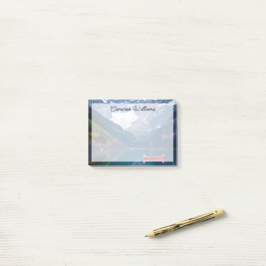 Water Lake Louise Canadian Rocky Mountains Post-it® Notes (Op bureau)