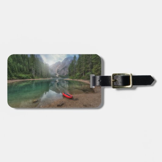 Water Lake South Tirol, Italië Bagagelabel (Voorkant horizontaal)