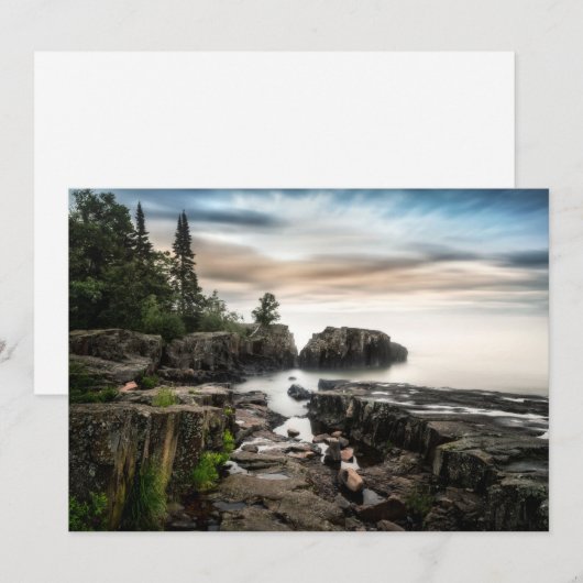 Water Lake Superior Grand Marais, Minnesota Bedankkaart (Voorkant / Achterkant)