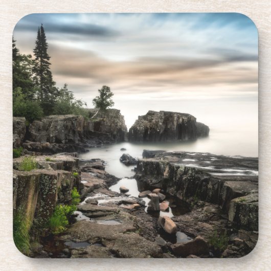 Water Lake Superior Grand Marais, Minnesota Bier Onderzetter (Voorkant)