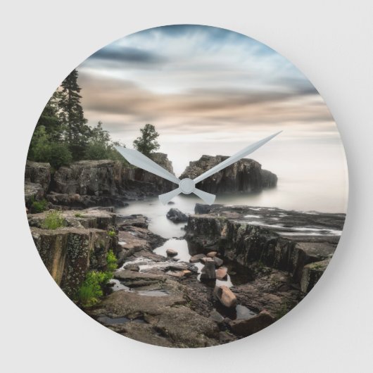 Water Lake Superior Grand Marais, Minnesota Grote Klok (Voorkant)