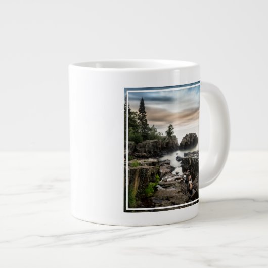 Water Lake Superior Grand Marais, Minnesota Grote Koffiekop (Voorkant rechts)