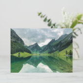 Water | Lake Swiss Alps Bedankkaart (Staand voorkant)