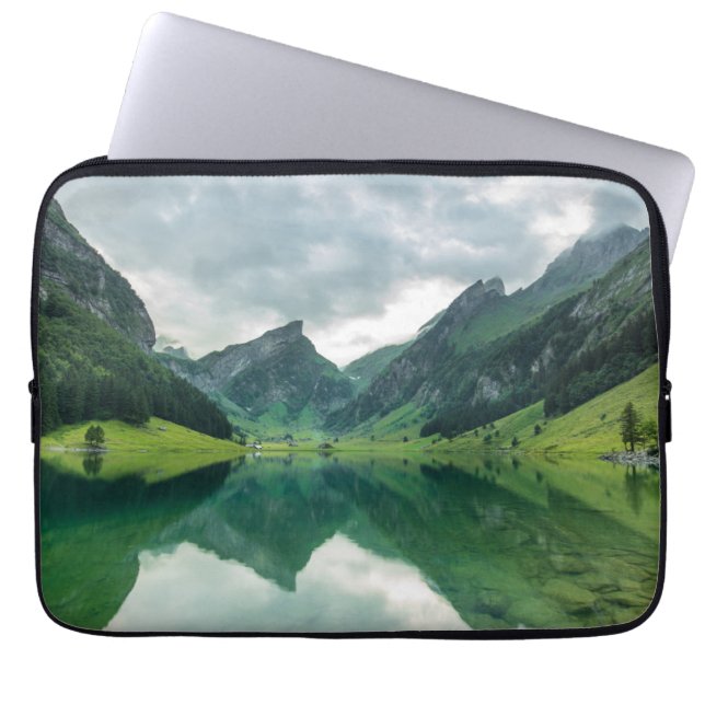 Water | Lake Swiss Alps Laptop Sleeve (Voorkant)