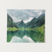 Water | Lake Swiss Alps Wandkleed (Voorkant (horizontaal))